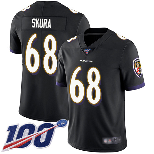 Baltimore Ravens Limited Black Men Matt Skura Alternate Jersey NFL Football 68 100th Season Vapor Untouchable